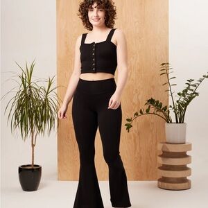 Known Supply Estelle Pant Black Flared Women's Pants Medium